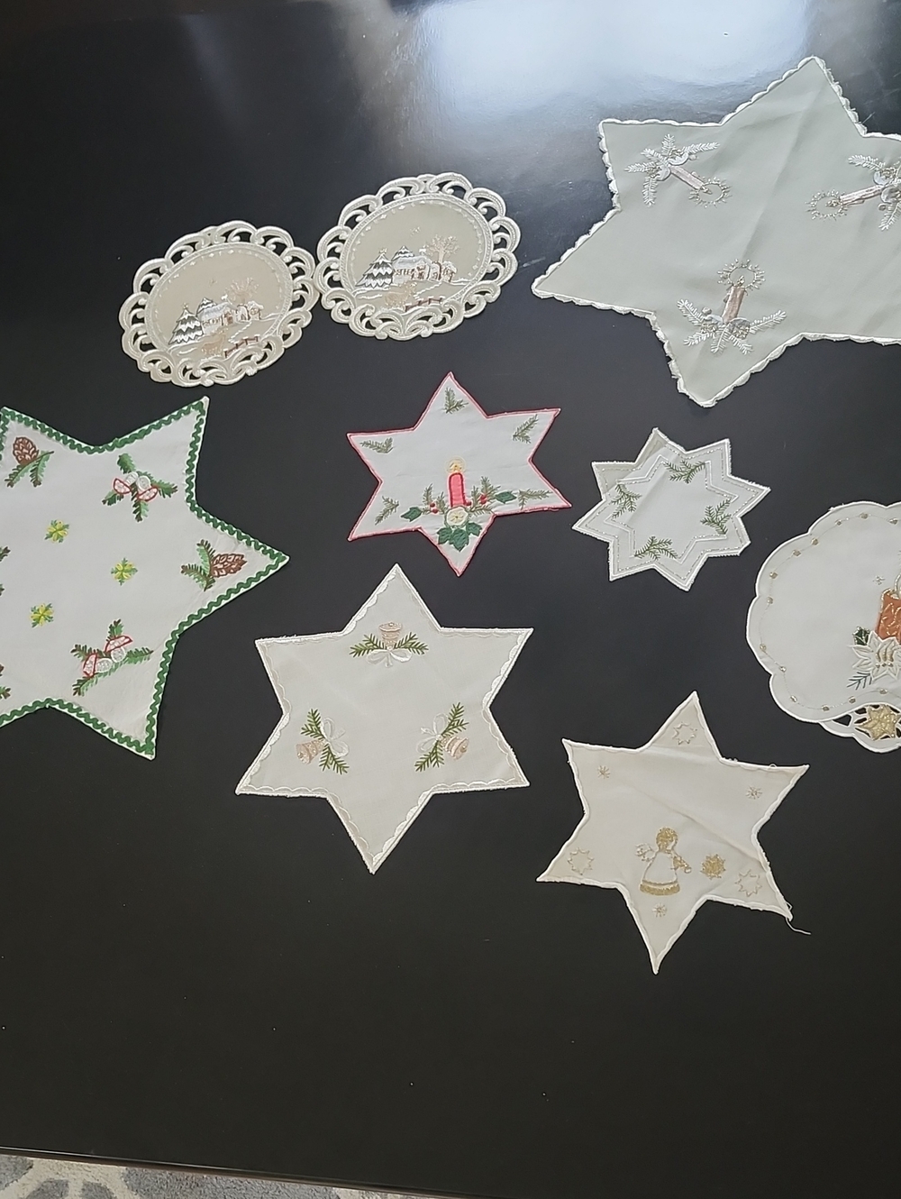 Lot Of Christmas Doilies